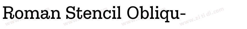 Roman Stencil Obliqu字体转换